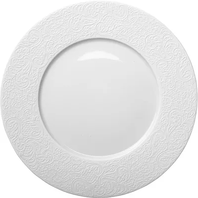 Блюдо «Коллекшн Эль Кутюр» круглое с широким бортом фарфор D=32см белый, Диаметр (мм): 320