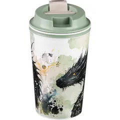 Стакан для горячих напитков «Дракон» полипроп. 350мл D=92,H=124мм зелен., изображение 3