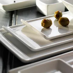 Блюдо «Вейрик» прямоугольное фарфор ,L=20,B=10см белый, изображение 2