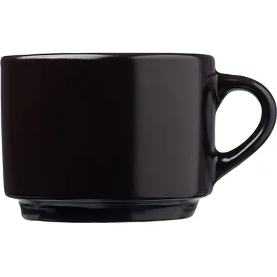 Чашка чайная «Карбон» фарфор 200мл D=80,H=65мм черный,матовый, изображение 2