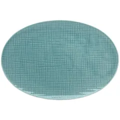 Блюдо «Меш Аква» овальное фарфор ,L=30,B=21см голуб.