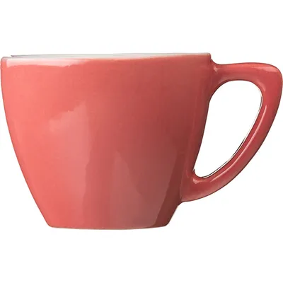 Чашка кофейная «Пур-Амор» фарфор 80мл D=66/40,H=55,L=90мм кораллов.,белый, изображение 5