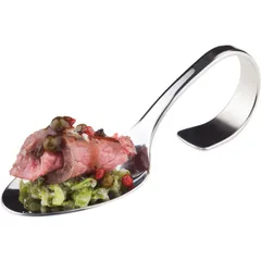 Ложка для комплимента сталь нерж. ,H=40,L=130,B=45мм металлич., изображение 4