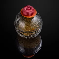 Салатник «Студия Ро» с крышкой «сфера» стекло 70мл D=7см серый, изображение 3