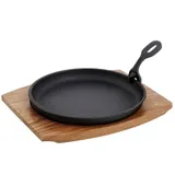 Сковорода дерев подст чугун D=21,H=4см