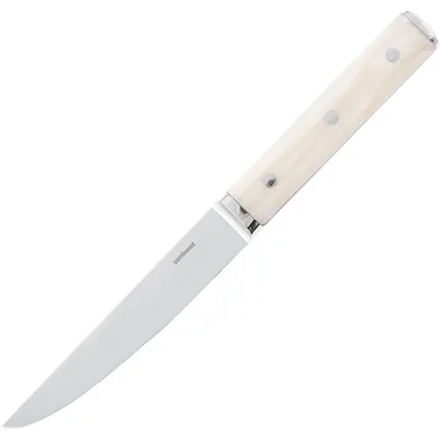 Нож для стейка сталь нерж.,каучук натур. ,L=24,2см белый