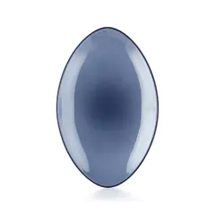 Блюдо «Экинокс» овальное керамика ,H=40,L=350,B=223мм синий
