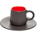 Кофейная пара «Кармин» керамика 125мл красный,черный