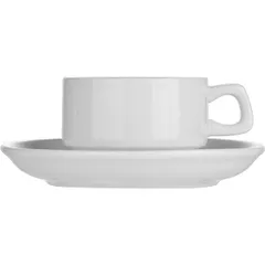 Tea pair “Kunstwerk” porcelain 200ml D=8,H=6,B=15cm white