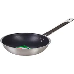 Frying pan  stainless steel, anti-stick coating  D=24cm  metal.