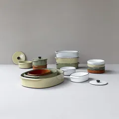 Блюдо для подачи «Карактэр» с ручками керамика 100мл D=14,H=3,L=16см белый,коричнев., изображение 2