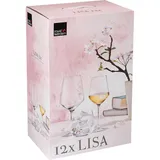 Бокал для вина «Лиза» набор[12шт] стекло 370мл прозр.