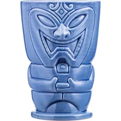 Glass for Tiki cocktails  ceramics  450 ml  blue.