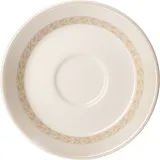 Блюдце «Антуанетт» фарфор D=15/5,H=2см белый,олив.