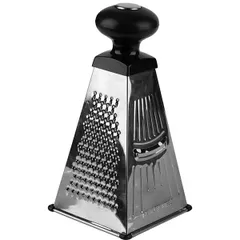 Терка 4-х сторонняя сталь нерж.,пластик ,H=21,L=10,B=10см металлич.,черный, изображение 4