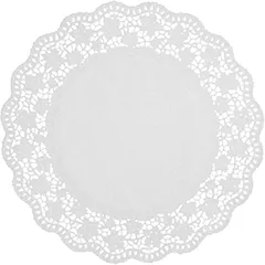 Настольные подкладки кружевные[100шт] бумага D=36,L=36,B=36см белый