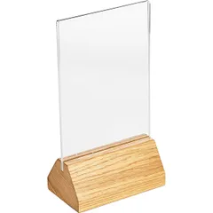 Stand stand d/menu A6  oak, plastic , H=18, L=10.5 cm