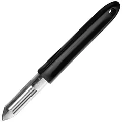 Нож для чистки овощей сталь,пластик ,L=180/60,B=16мм металлич.,черный