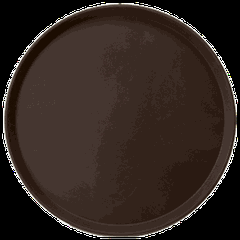 Round rubberized tray  fiberglass  D=45cm  brown.