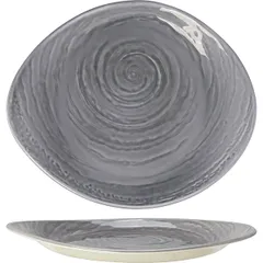 Plate “Scape Gray” porcelain ,L=25,B=20.5cm gray