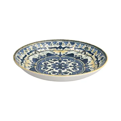 Тарелка глубокая «Блум Гранада» для кускуса фарфор D=26,H=5см синий,желт., изображение 2