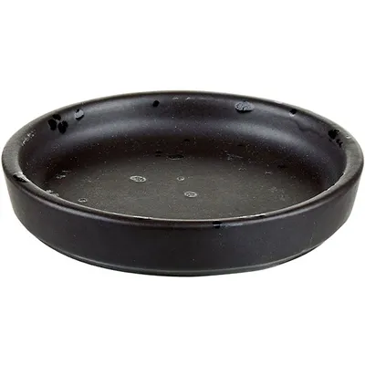 Тарелка «Оникс» с бортом керамика D=11см черный, изображение 2