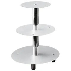 3-tier shelf D=20,26,32cm aluminum ,H=38cm metal.