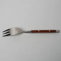 Вилка для пирожного «Рустик» уцененная сталь нерж.,пластик ,L=15/5см, изображение 2