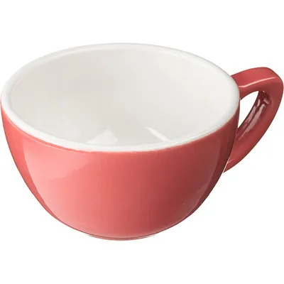 Чашка кофейная «Пур-Амор» фарфор 300мл D=110/60,H=65,L=140мм кораллов.,белый, изображение 5