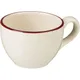 Чашка кофейная «Кларет» фарфор 85мл D=65,H=50,L=85мм бежев.,бордо, изображение 2