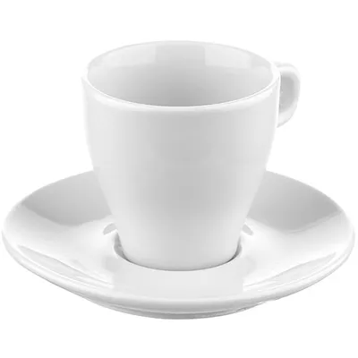Кофейная пара «Паола» фарфор 90мл белый, изображение 2