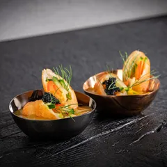 Салатник «Пеблс» набор[4шт] сталь нерж. ,H=25,L=65,B=60мм медный, изображение 3