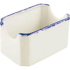 Container for sugar packets “Blue Dapple”  porcelain , H=55, L=100, B=70mm  white, blue