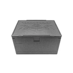 Термоконтейнер «Нормал» до 50 кг полипроп. 131л ,H=45,L=80,B=60см черный, изображение 3