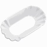 Блюдо для комплимента «Миниатюра» овальное фарфор 20мл ,H=15,L=80,B=40мм белый