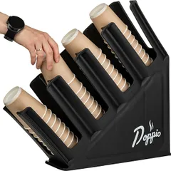 Диспенсер для стаканов 4 секции пластик D=13,1,H=45,5,L=48,B=11,4см черный, изображение 3