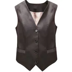 Women's vest size 48 polyester,cotton black