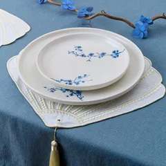 Тарелка «Ориенталь» десертная фарфор D=19см белый,синий, изображение 3