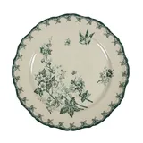 Тарелка «Боярышник» плоская керамика D=26,H=2см белый,зелен.