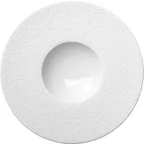 Тарелка «Коллекшн Эль Кутюр» с широким бортом фарфор D=28см белый