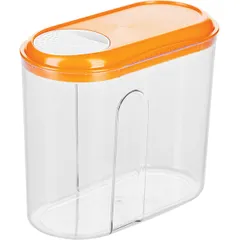 Емкость для сыпучих продуктов полипроп. 1л ,H=135,L=150,B=70мм прозр.,разноцветн.