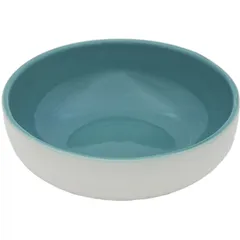 Salad bowl “Azure white”  ceramics  D=185, H=65mm  turquoise.