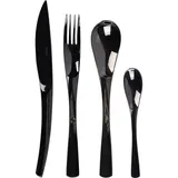 Набор столовых приборов на 1 персону[4шт] сталь нерж. черный