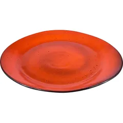 Plate “Milky Way orange”  porcelain ,H=3,L=30,B=28cm orange,black