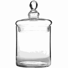 Банка круглая с крышкой стекло 1,3л D=10,H=17см прозр.