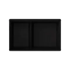 Контейнер бумажный OneClick 2 секции картон 0,8л ,H=55,L=120,B=200мм черный, изображение 2