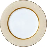 Тарелка «Даймонд» кост.фарф. D=30,H=2см белый,золотой