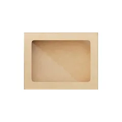 Контейнер бумажный OneClick картон 0,5л ,H=45,L=120,B=160мм св.корич., изображение 3