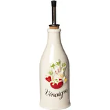 Бутылка для уксуса «Прованс» фарфор,металл 250мл D=65,H=230,L=70мм белый,роспись