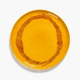 Блюдо «Фист» керамика D=35,H=2см желт.,красный